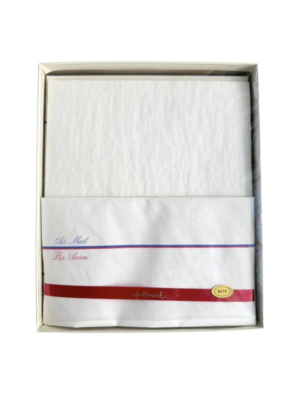 Vintage Hallmark Stationary Set Air Mail Par Avion Envelopes Paper Original Box